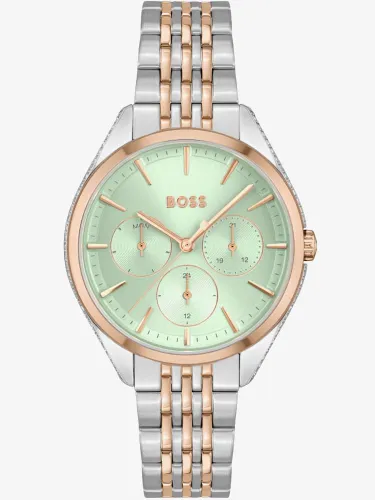 BOSS Ladies Saya Two Tone Crystal Set Watch 1502641