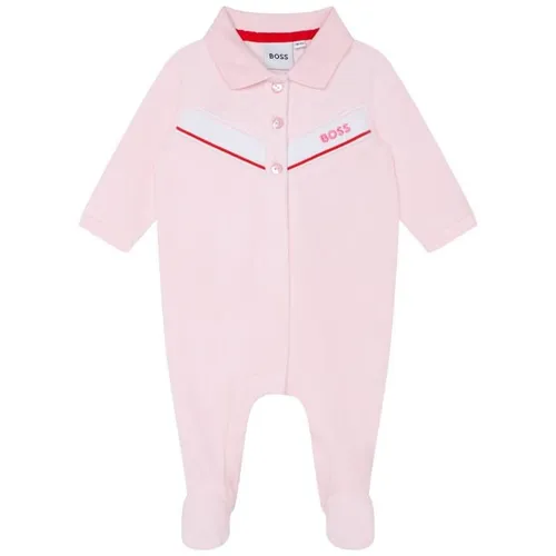 Boss Logo All In One Babygrow Babies - Pink