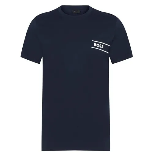 Boss Logo Crew Neck T Shirt - Blue