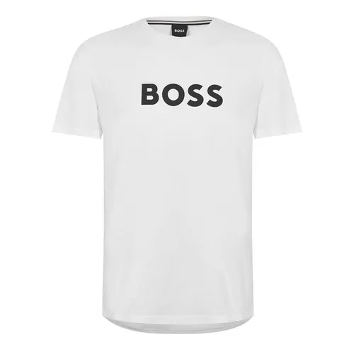 Boss Logo Print T-Shirt - White