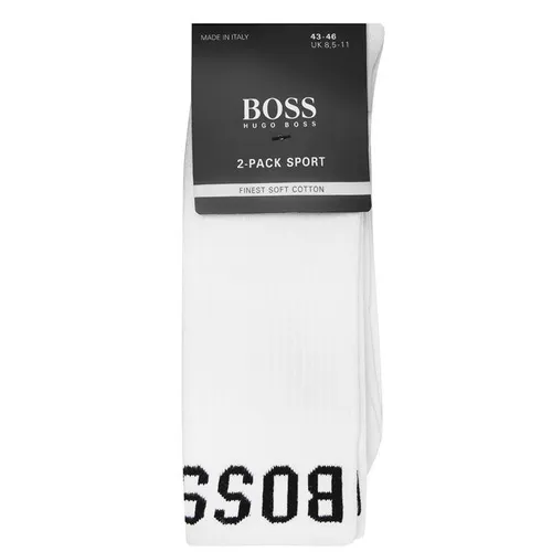 BOSS Logo Sports Socks 2-Pack - White