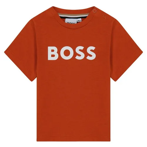 Boss Logo T Shirt Infants - Orange