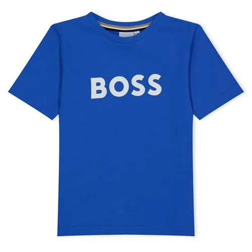 Boss Logo T Shirt Juniors - Blue