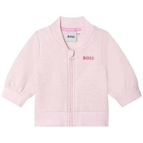 Boss Logo Zip Jacket - Pink