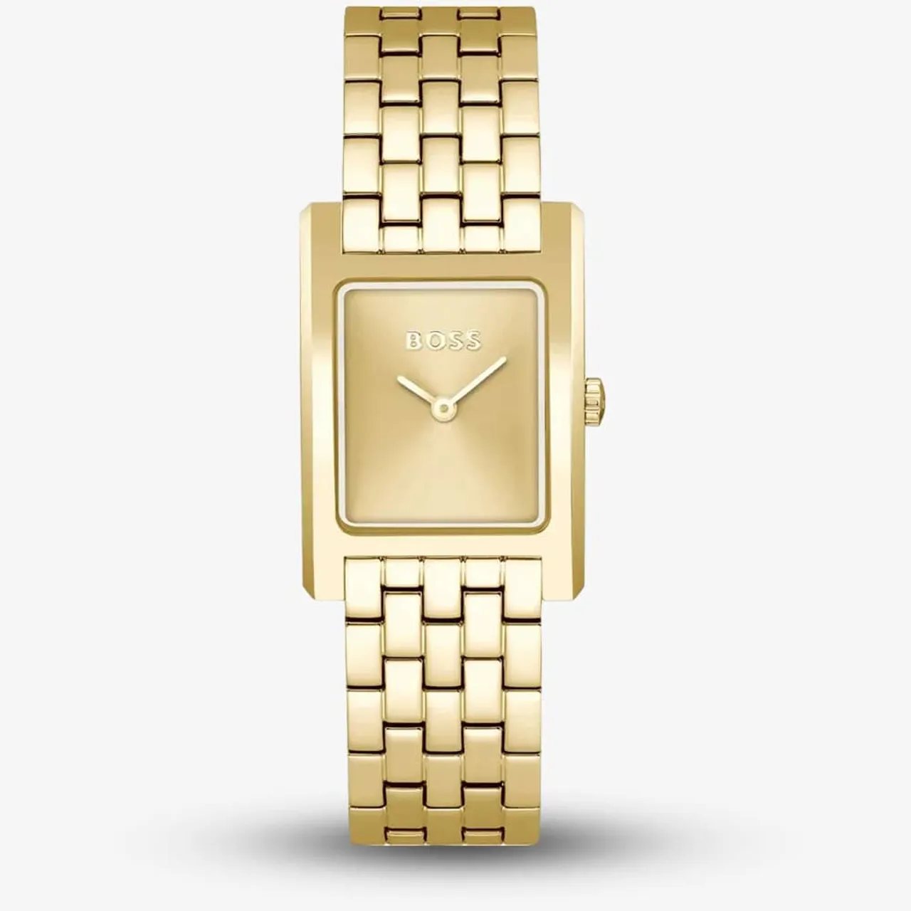 BOSS Lucy Gold Plated Rectangle Watch 1502744