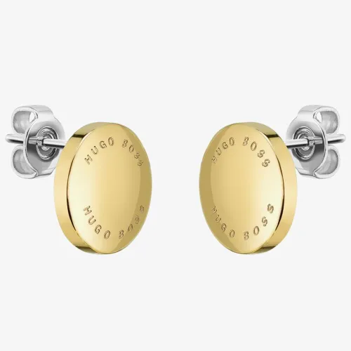 BOSS Medallion Gold-Tone Disc Stud Earrings 1580159
