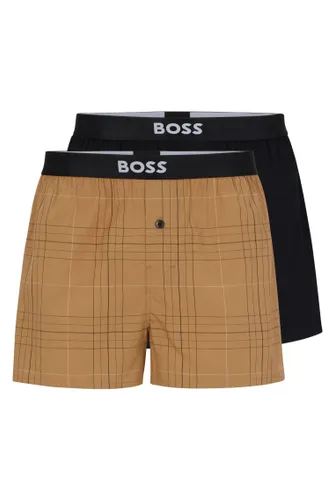 BOSS Mens 2P Boxer Shorts EW Two-pack of cotton pyjama