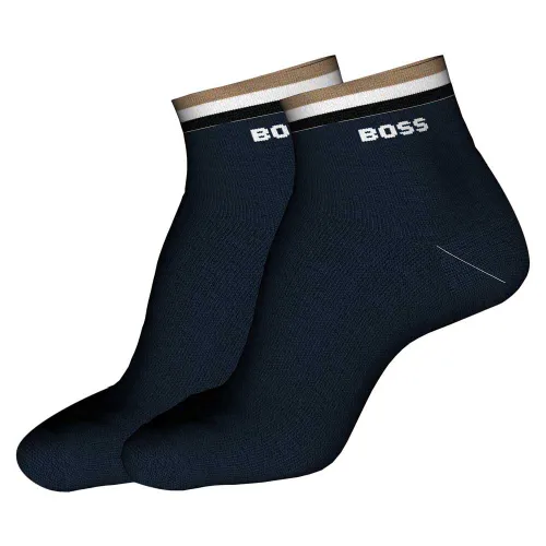 BOSS Men's 2P SH Stripe CC Short Socks