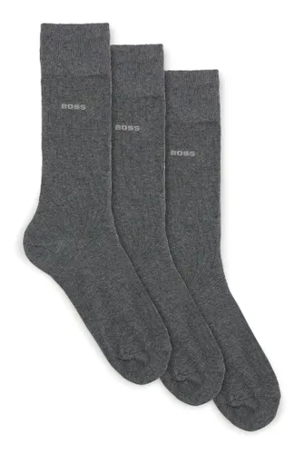 BOSS Mens 3P RS Uni CC Three-pack of cotton-blend socks in