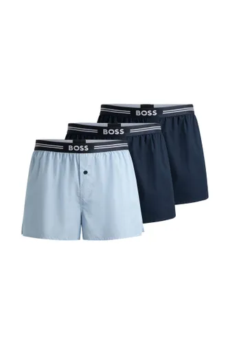 BOSS Mens 3P Woven Boxer Three-pack of pyjama shorts in
