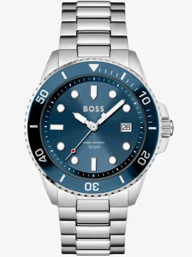 BOSS Mens Ace Stainless Steel Blue Watch 1513916