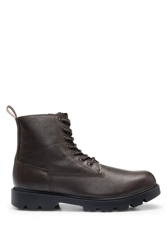 BOSS Mens Adley Halb Half boots in grained leather with