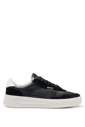 BOSS Mens Baltimore Tenn Low-top Trainers in Leather and