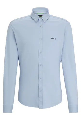 BOSS Mens BIADO R Button-Down Regular-fit Shirt in Cotton