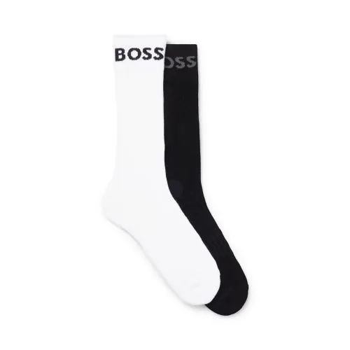 BOSS Mens Black 2-Pack Sport Sock
