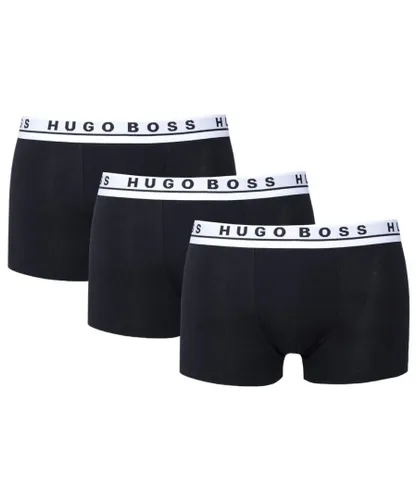 Boss Mens Bodywear 3 Pack Black Stretch Cotton Trunks