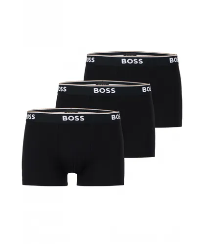 Boss Mens Bodywear 3 Pack Power Boxer Trunks - Black Cotton