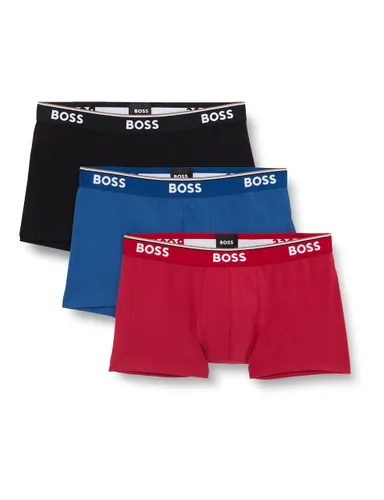 BOSS Mens BoxerBr 3P Power Three-Pack of Stretch-Cotton