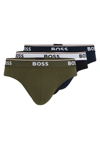 BOSS Mens Brief 3P Power Three-pack of stretch-cotton
