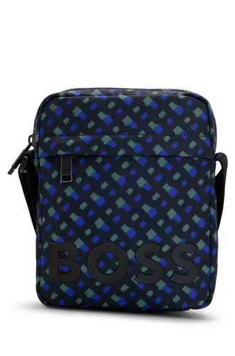 BOSS Mens Catch 2.0 M NS Zip Recycled-Material Belt Bag