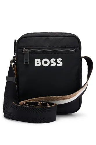 BOSS Mens Catch 3.0 Contrast-logo cross-body bag with