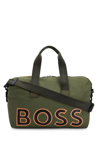 BOSS Mens Catch Weekender Recycled-Nylon Holdall with Large
