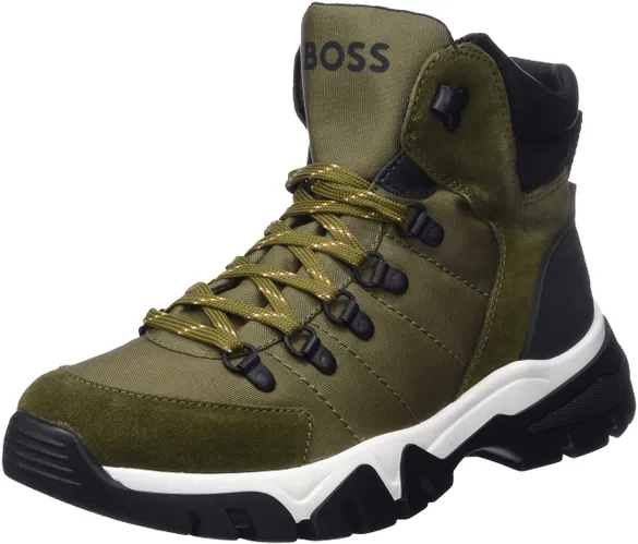 Boss Mens Chester Hiker Boots Dark Green 6 (40)