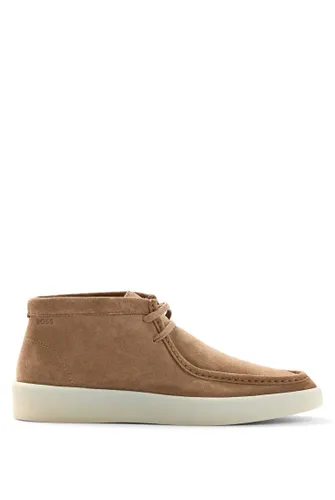 BOSS Mens Clay Desb Suede desert boots with apron toe