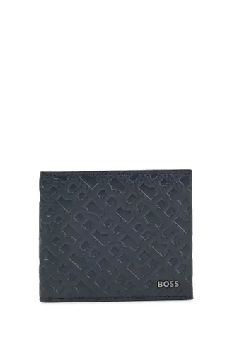 BOSS Mens CrosstownAO 8 cc Grained-Leather Billfold Wallet