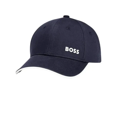 BOSS Mens Dark Blue Printed Logo Cap