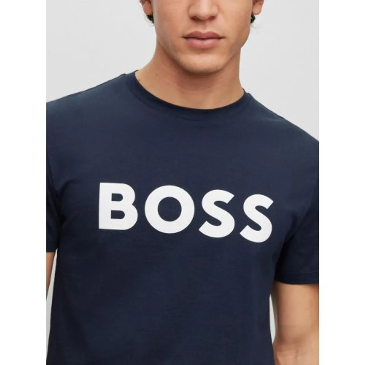 BOSS Mens Dark Blue Thinking 1 T-Shirt