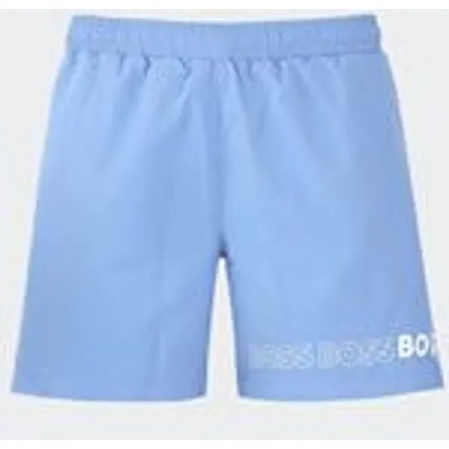 BOSS Men's Dolphin Swim Shorts in Sky Blue