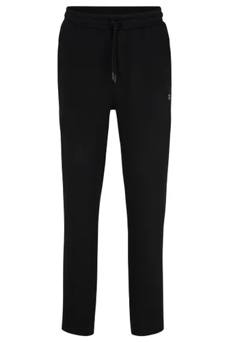 BOSS Mens Hadim 1 Cotton-blend tracksuit bottoms with