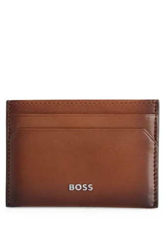 BOSS Mens Highway Br Leather Card Holder with Logo Lettering