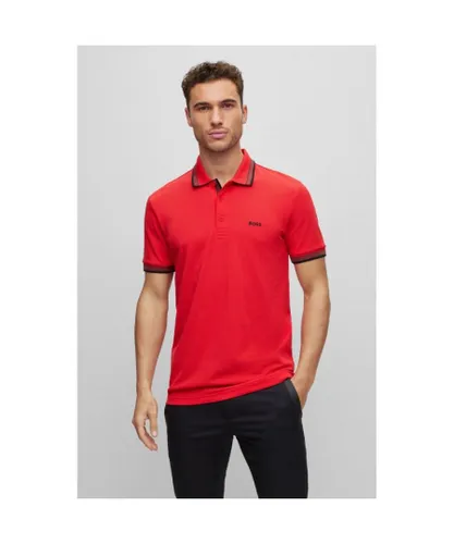 Boss Mens Hugo Paddy Polo Shirt in Red