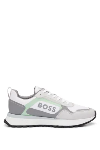 BOSS Mens Jonah Runn Mixed-Material lace-up Trainers with