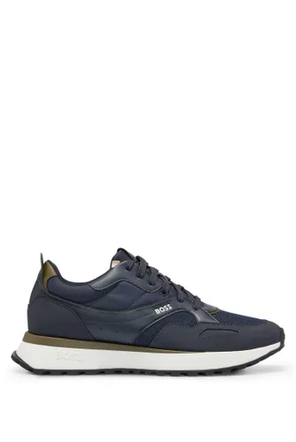 BOSS Mens Jonah Runn Mixed-Material Trainers with