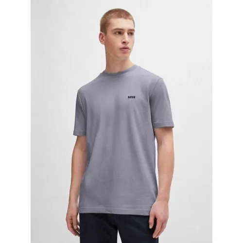 BOSS Mens Medium Grey Contrast Logo T-Shirt