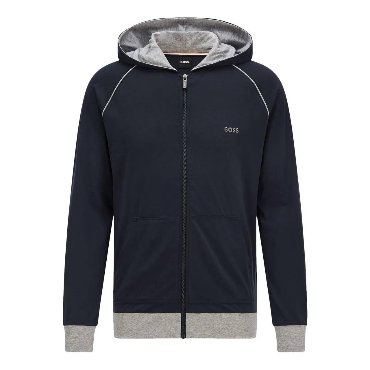 BOSS Mens Mix&Match Jacket H Stretch-cotton hooded jacket