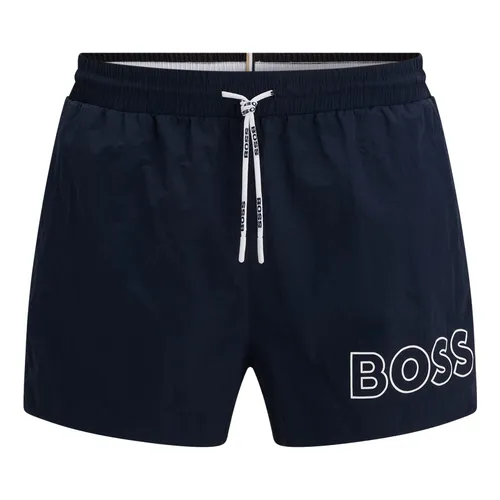 BOSS Mens Mooneye Quick-drying swim shorts with outline logo