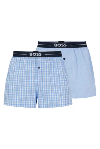 BOSS Mens NOS Boxer EW 2P Two-pack of logo-waistband pyjama