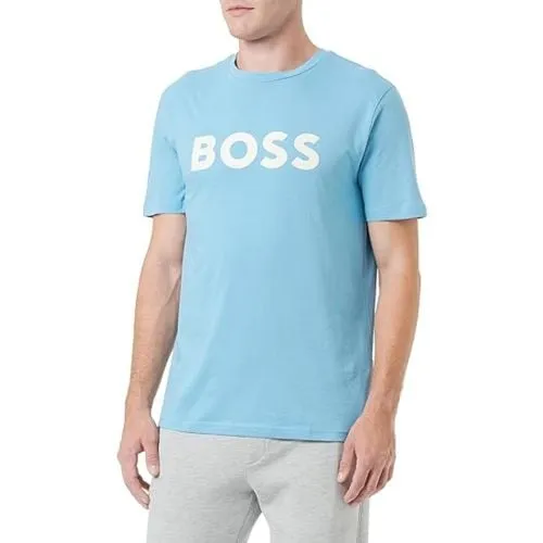 BOSS Mens Open Blue Thinking 1 T-Shirt