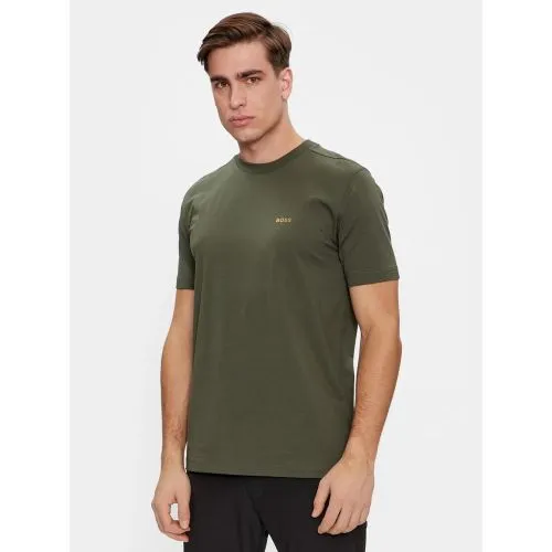 BOSS Mens Open Green Contrast Logo T-Shirt