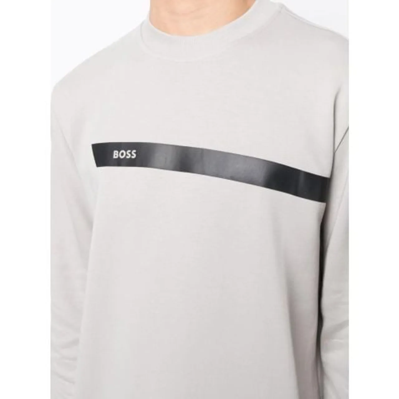 BOSS Mens Open Grey Salbo 1 Sweatshirt