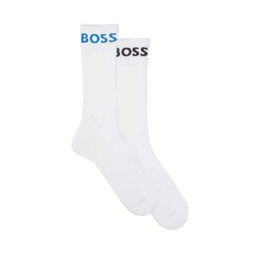 BOSS Mens Open White 2-Pack Sport Sock