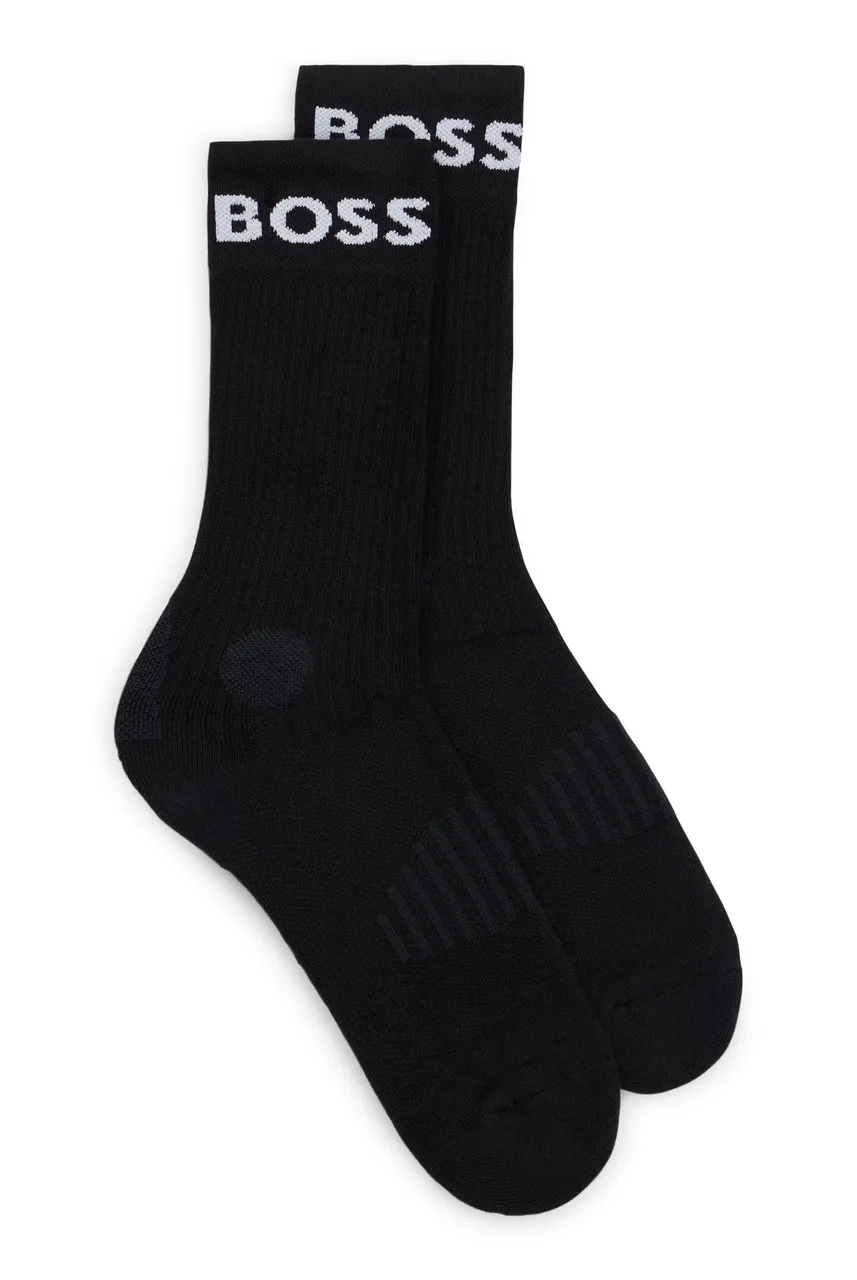 BOSS Mens Pack Sport Crew Socks Black 5-8.5