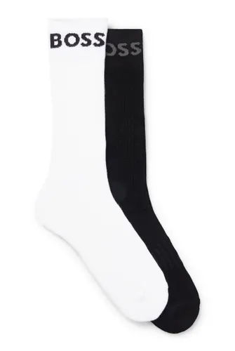 BOSS Mens Pack Sport Crew Socks Black/White 5.5-8