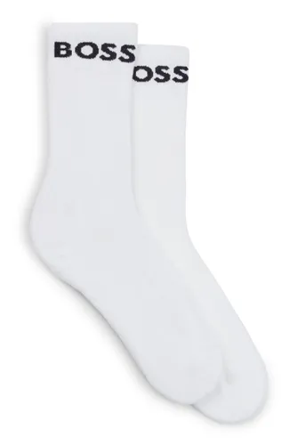 BOSS Mens Pack Sport Crew Socks White 5-8.5