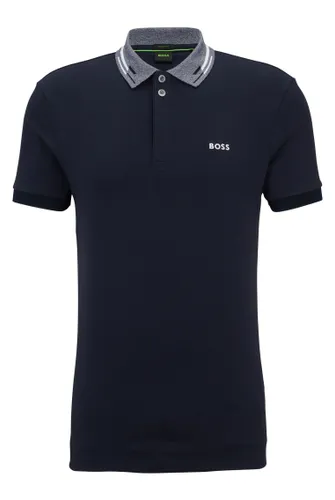 BOSS Mens Paddy 1 Interlock-Cotton Polo Shirt with