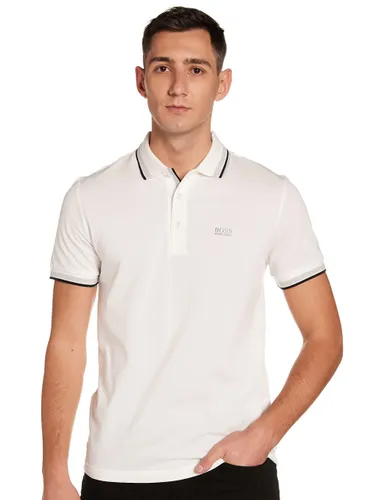 BOSS Mens Paddy Cotton-piqué Polo Shirt with Striped